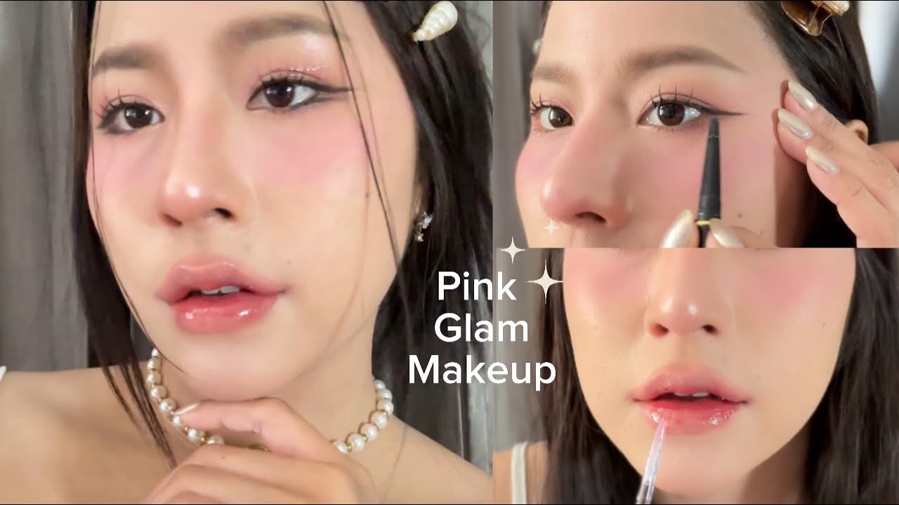 Pink glam makeup 🎀 | ลุคคนสวยขา สาวหวาน | สอนแต่งตาแบบละเอียด |