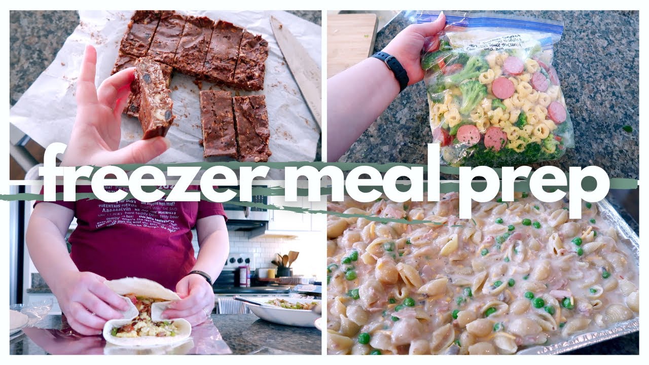 POSTPARTUM MEAL PREP W/ ME | 1 week of freezer meals | breakfasts, dinners & breastfeeding snacks