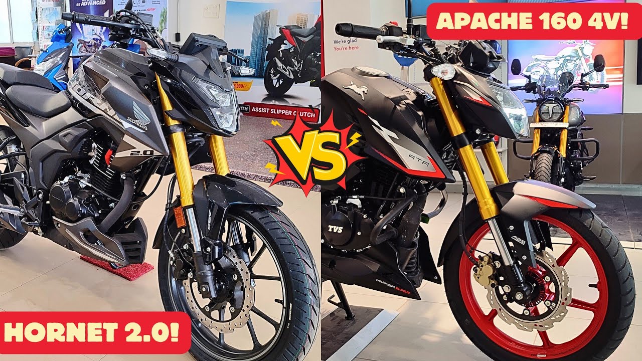 2025 Honda Hornet 2.0 Vs Tvs Apache RTR 160 4V ! Detailed Comparison!