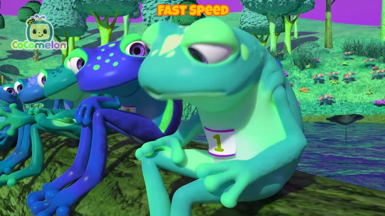The first Frog got scared jumping into the pool Effects Sponsored by Gamavision Csupo Effects 