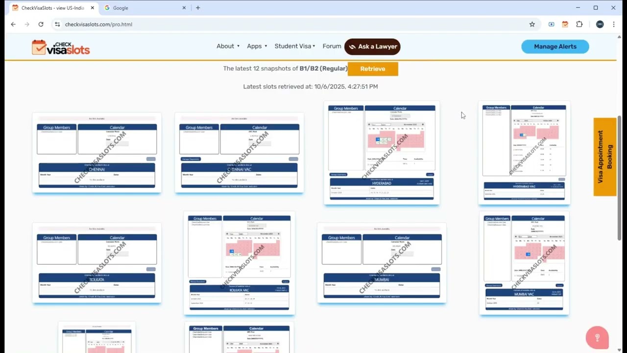 CheckVisaSlots.com Demo | How to View US Visa Slot Availability in Real-Time