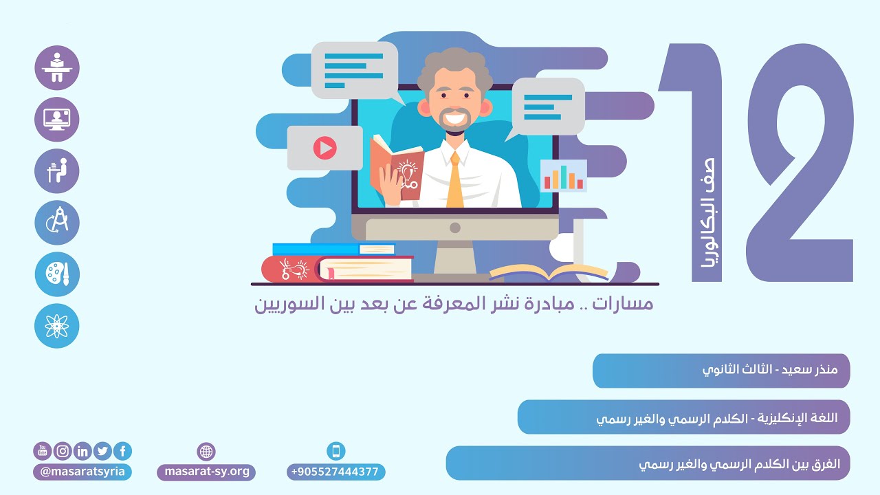 الفرق بين الكلام الرسمي والغير رسمي لغة إنكليزية ثالث ثانوي