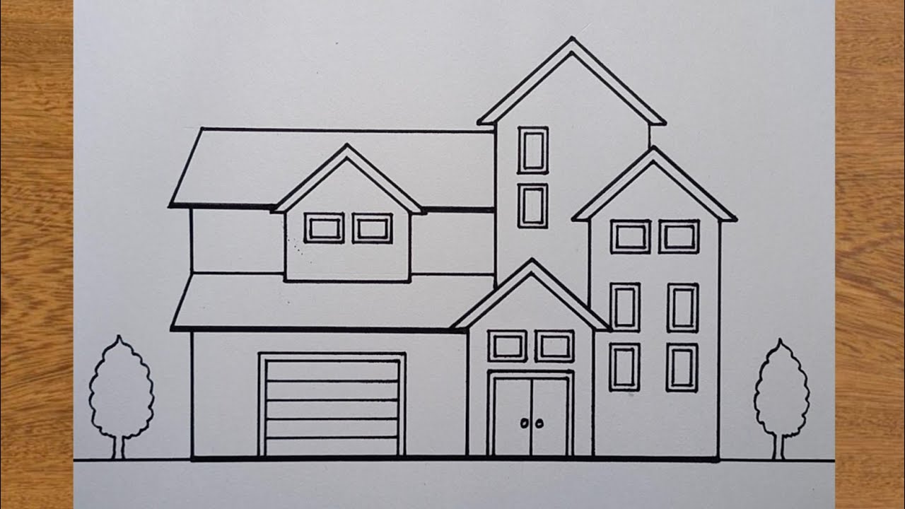 How to Draw a Beautiful House | Easy Drawing