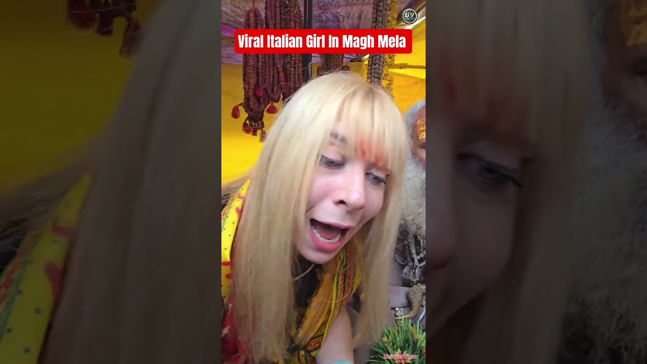Viral Italian Girl In Magh Mela 