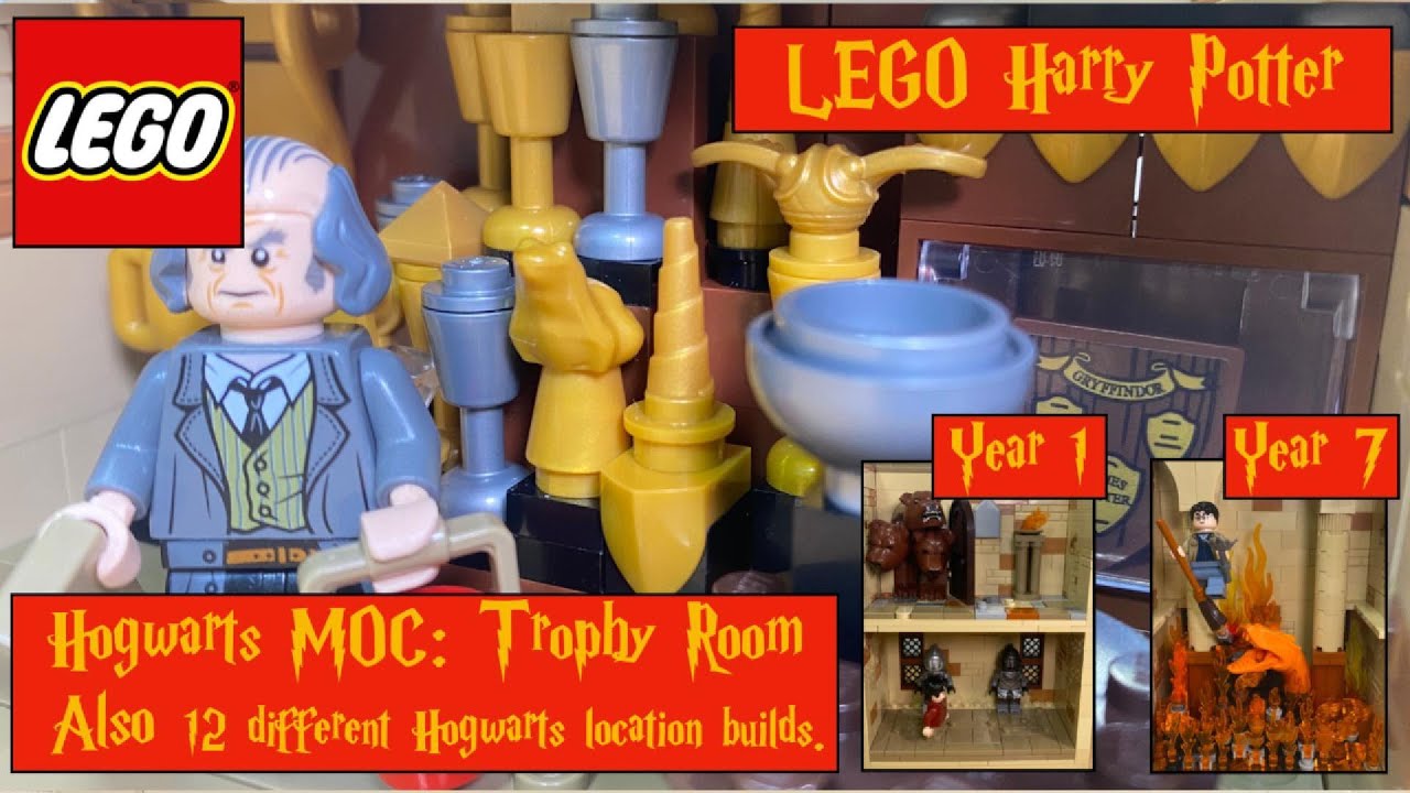 Revenge of the Room of Requirement, the trophy room. LEGO Harry Potter. Modular Hogwarts MOC