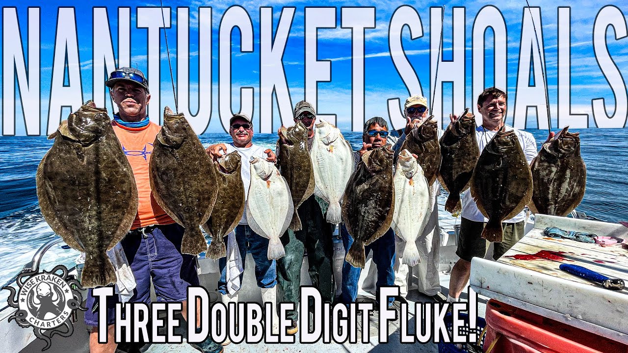 Three Double Digit in One Day! Fluke Fishing Nantucket Shoals with Wise Kraken Charters