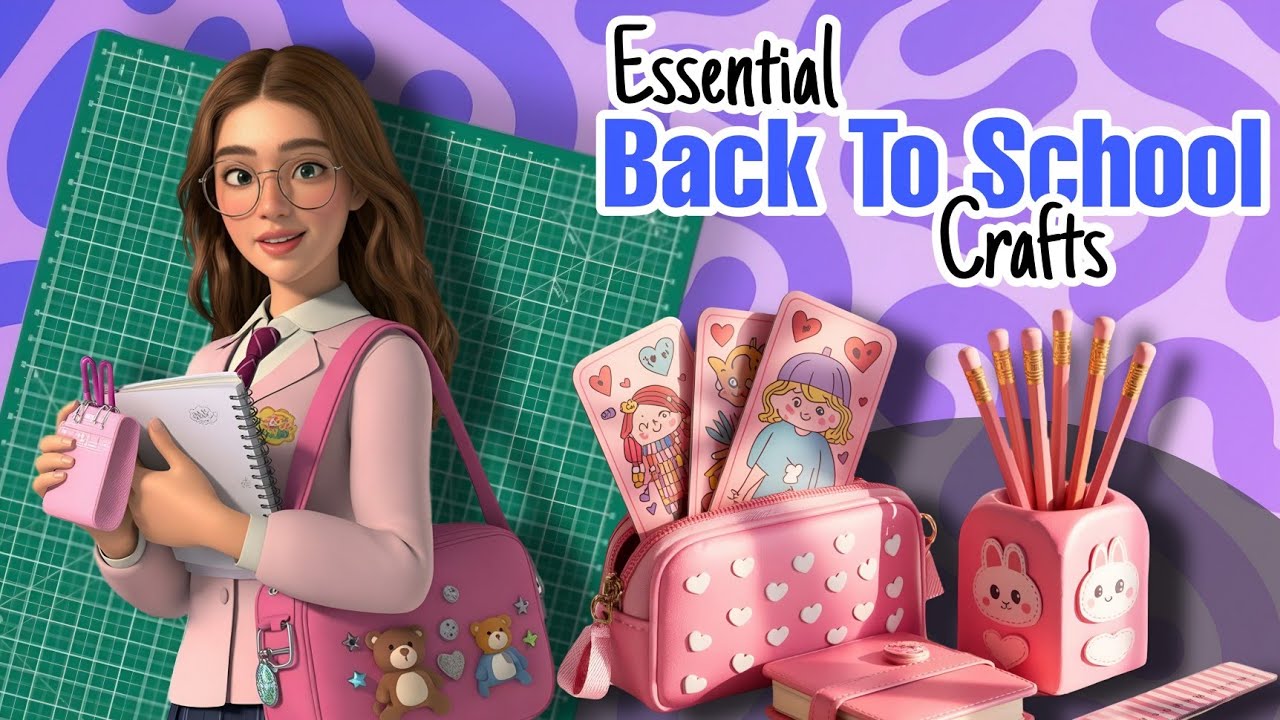 Diy school supplies♥️🌷| #diy #craft #handmade #craft #craftideas #trending #schoolsupplies #viral 