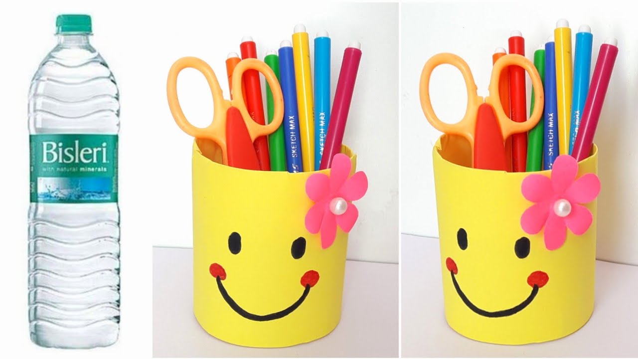 Teacher's Day Gift Idea From plastic bottle • gift idea for teachers day 2022 • penstand for teacher