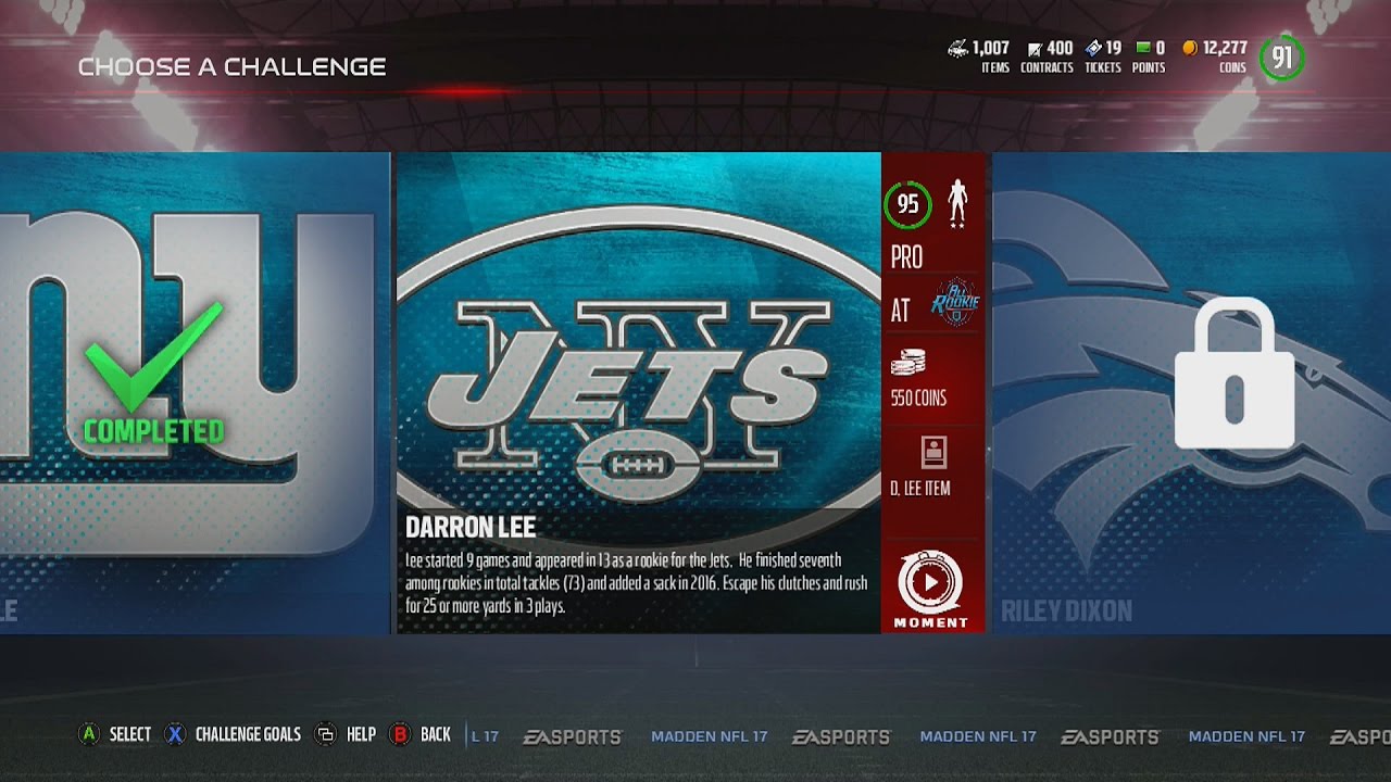 Madden NFL 17 | MUT All-Rookie Challenge | Defensive All-Rookie Team Challenge #7 | Darron Lee