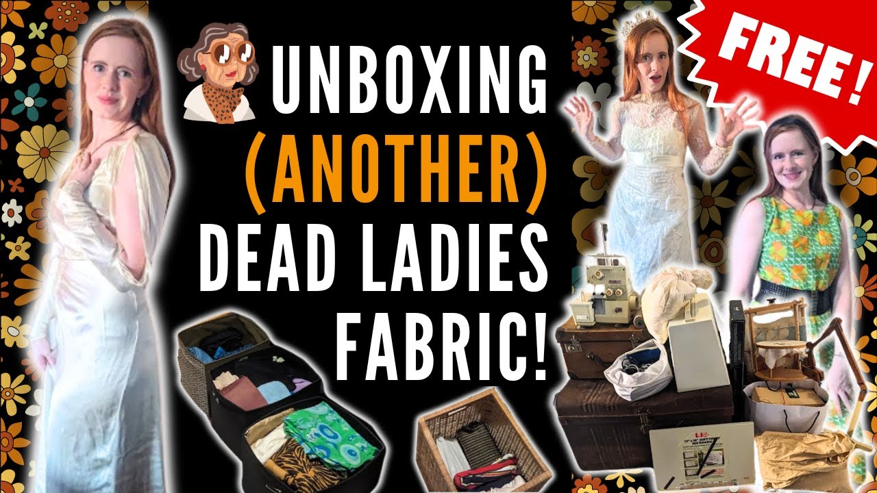Unboxing a 1930s Wedding Dress from a Dead Lady's INSANE Sewing Stash