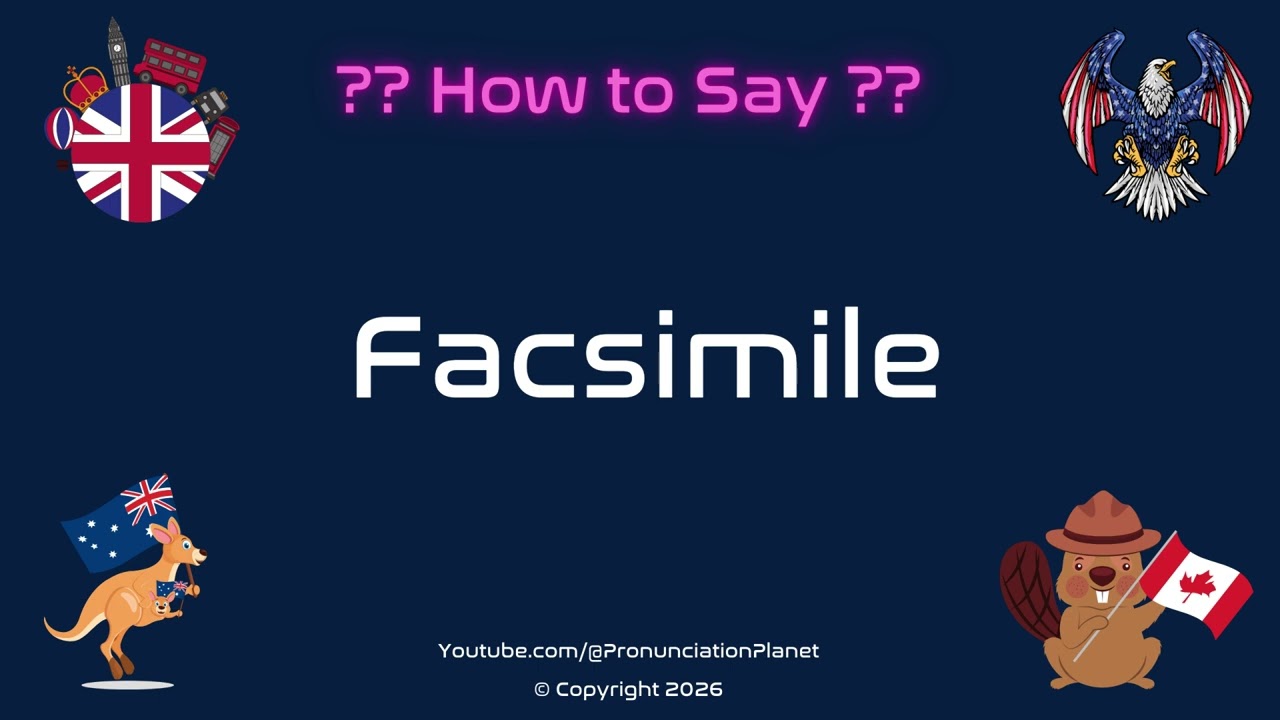 🖨️ 📄 How to Pronounce Facsimile? (CORRECTLY) | Pronunciation Planet