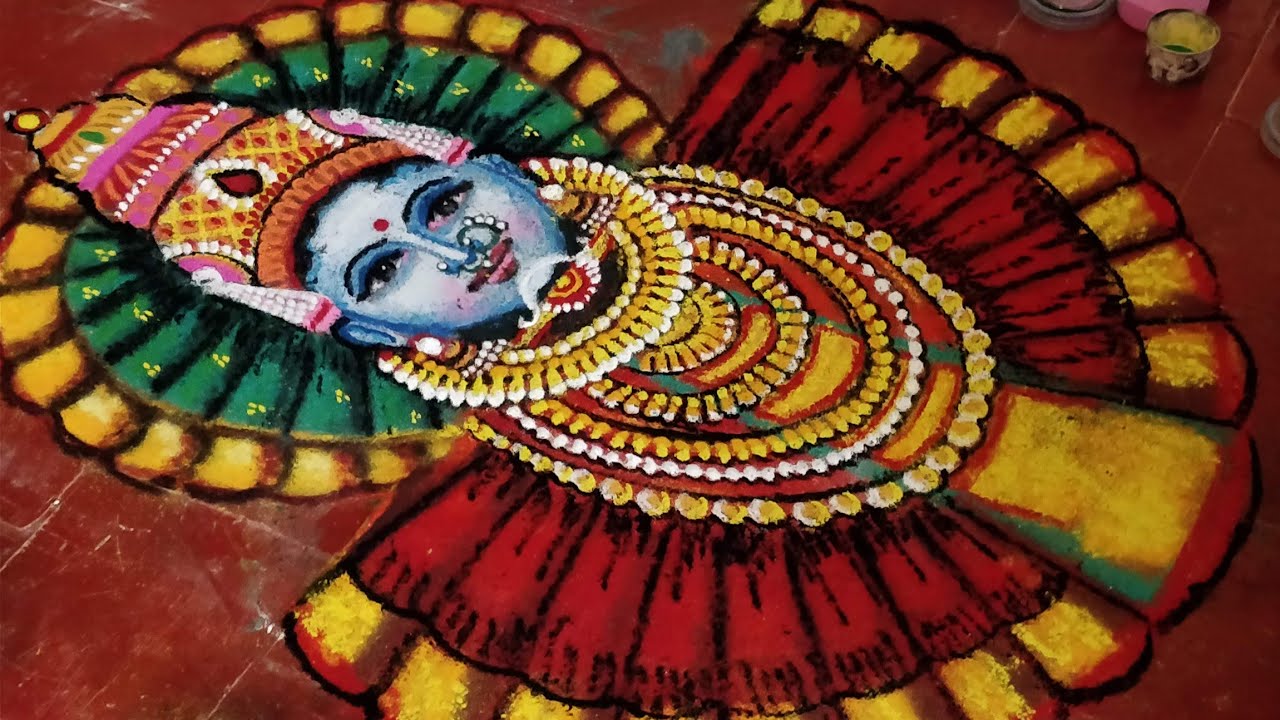Sri Renuka Devi Navarathri Rangoli s by Smt. Mangalam Srinivasan