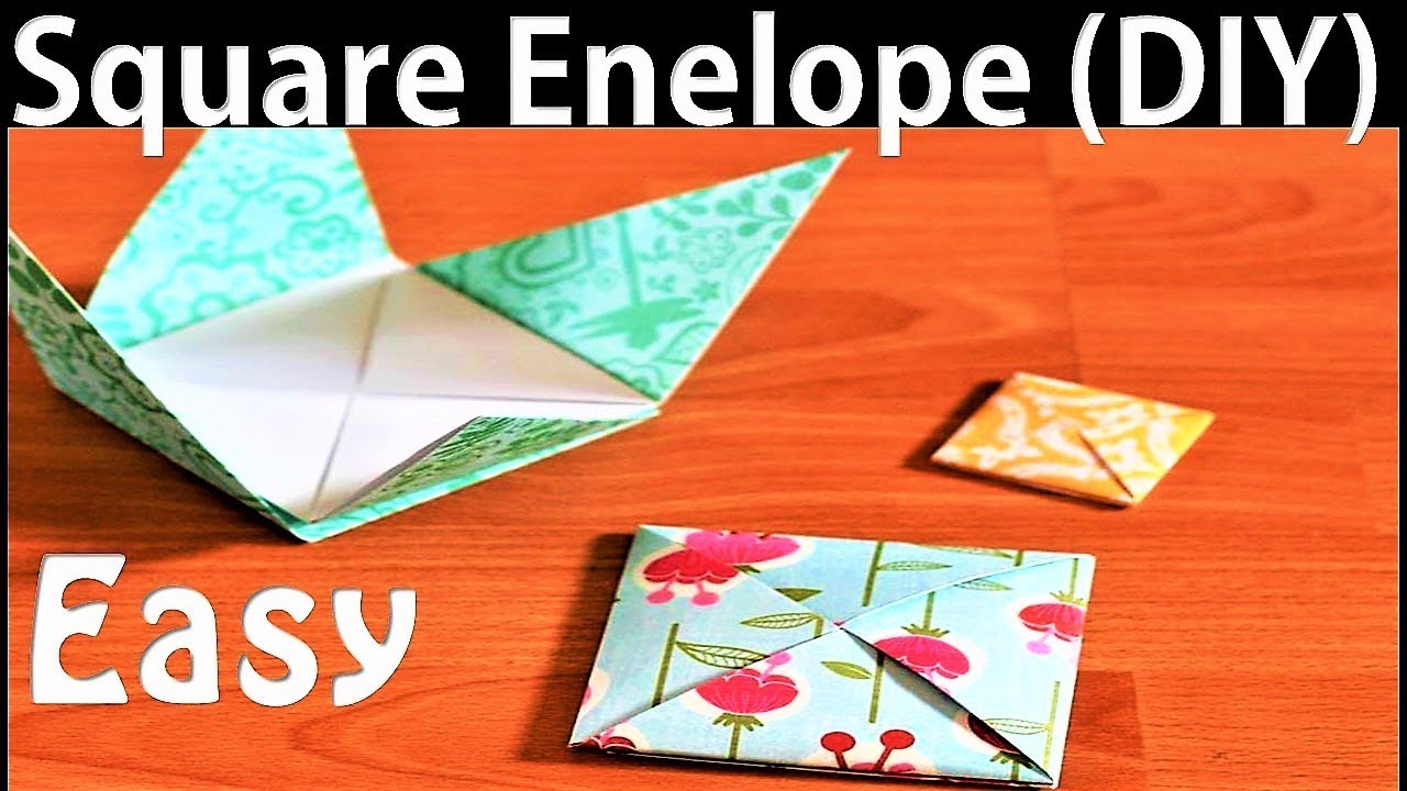 Оригами квадратный конверт Легкий и богатый учебник Tato Easy Origami от Claudine Sobre Cuadrado