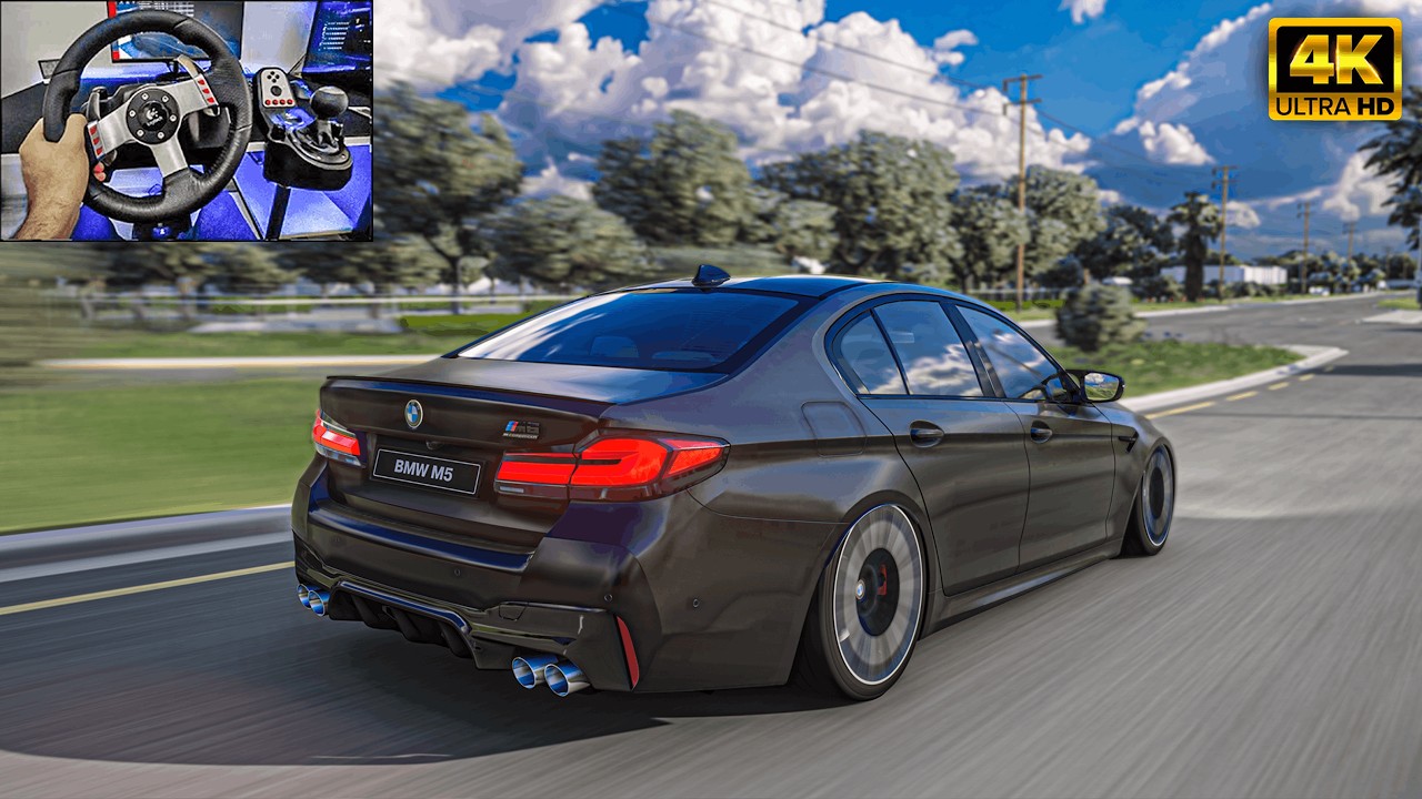BMW M5 F90 Los Angeles Yollarında Drift Atıyoruz!! - ASSETTO CORSA