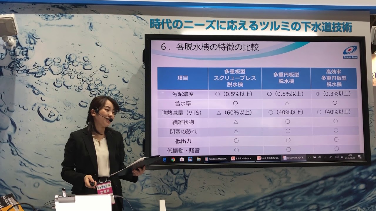 下水道展'19_《ツルミ汚泥脱水機のご紹介 》プレゼン_Tsurumi Pump