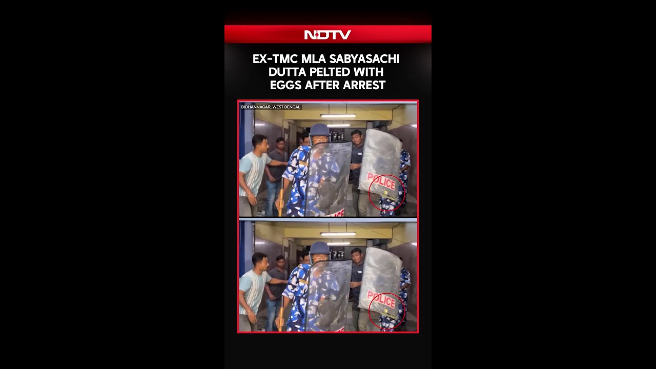TMC News | Eggs, Tomatoes Thrown At Ex-Bidhannagar Mayor, TMC Leader Sabyasachi Dutta After Arrest