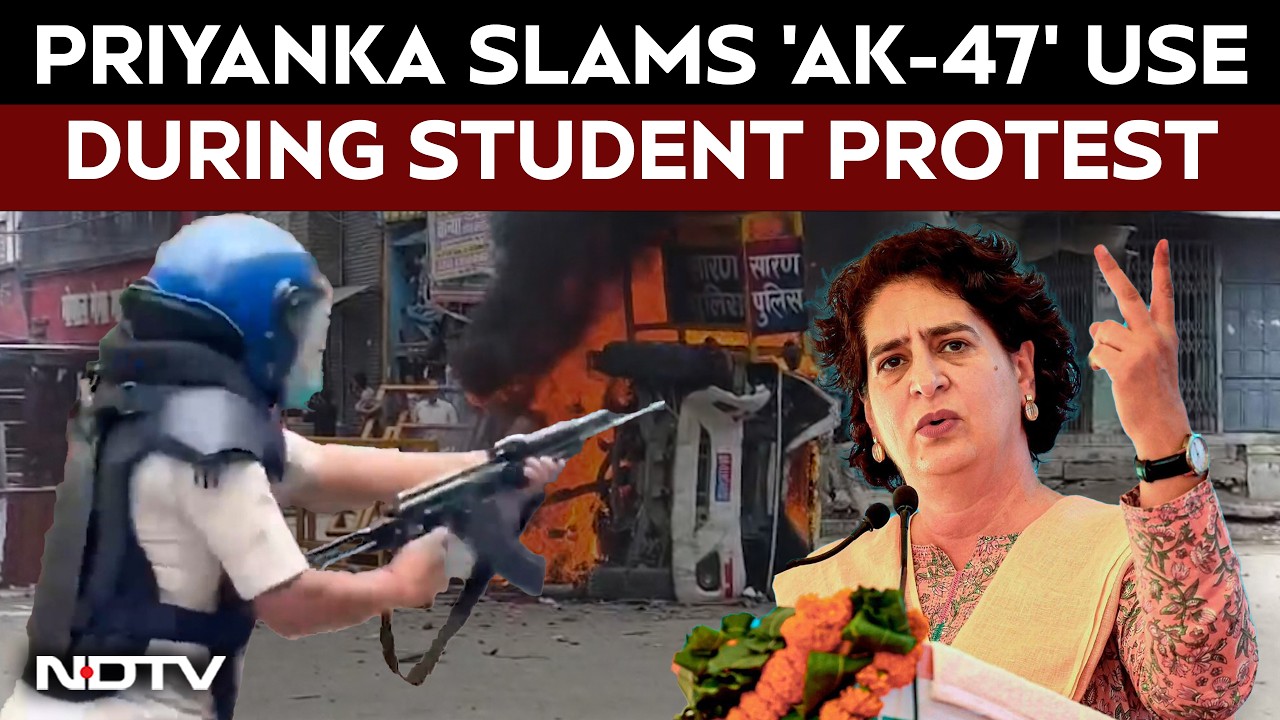 बिहार विरोध प्रदर्शन के वायरल AK-47 वीडियो के बाद प्रियंका गांधी ने पुलिस की कड़ी आलोचना की