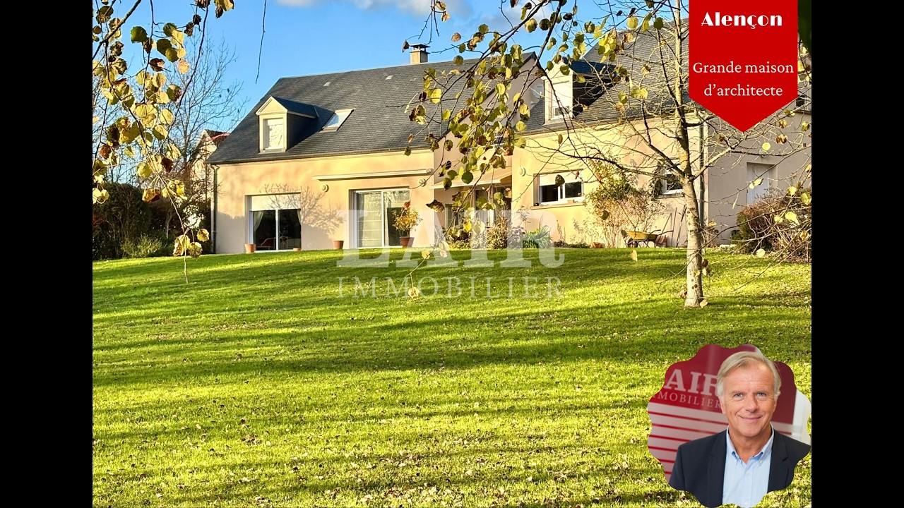 Grande maison d'architecte, à vendre secteur privilégié Alençon | Lair Immobilier