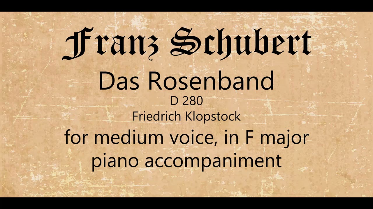Das Rosenband: for medium voice, piano accompaniment