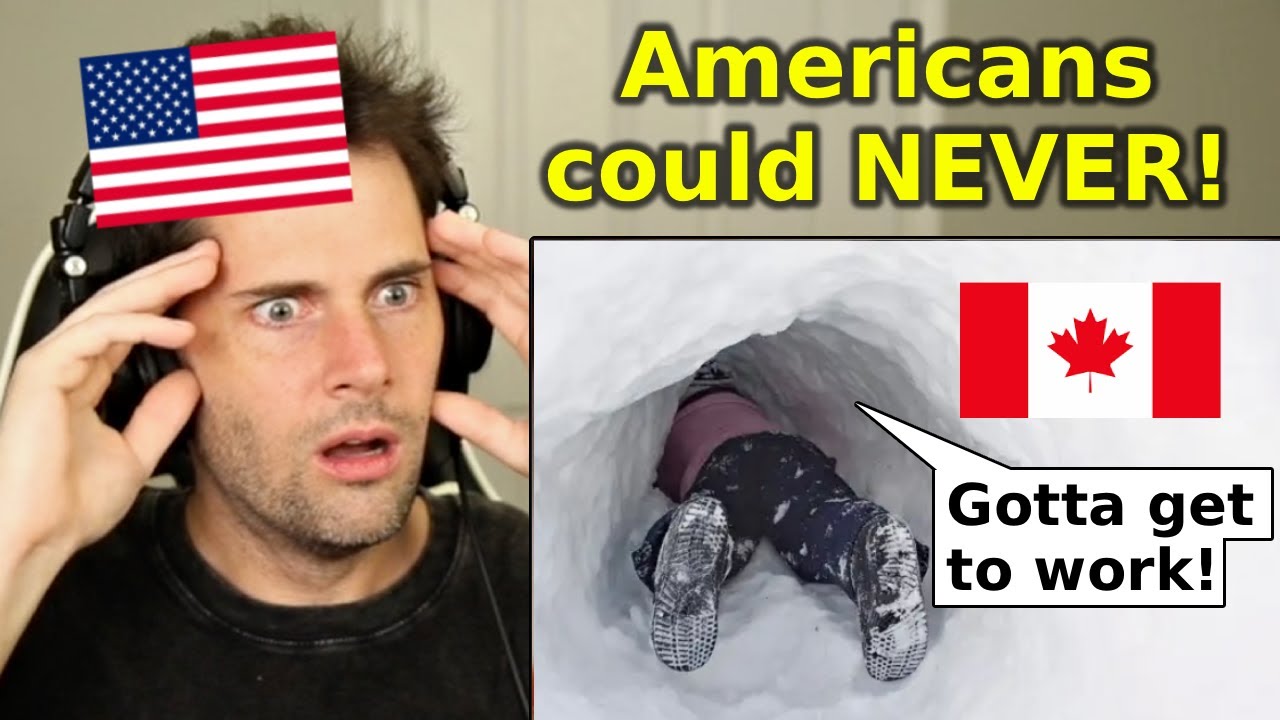 American Reacts to Canadians Proving Winter Can't Stop Them