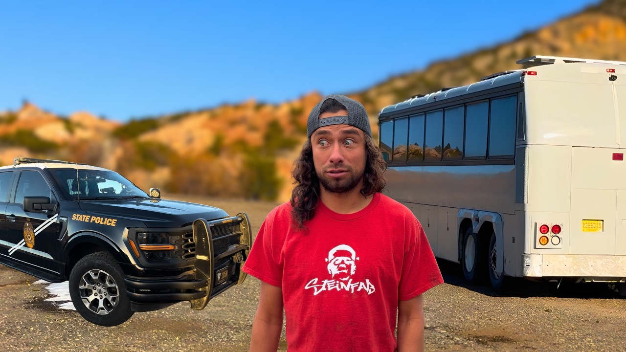 Fixing My Bus on the side of the road... (COPS CAME!)