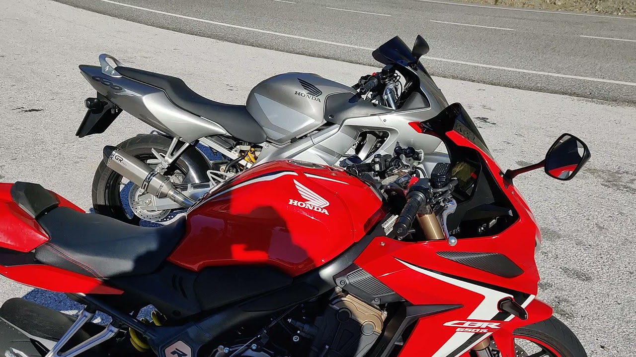 Vista de Honda CBR 600 F 05 y CBR 650 R 19