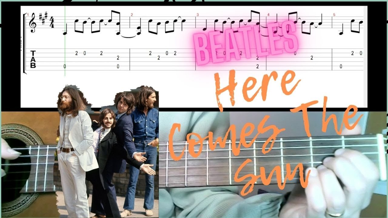 &uml;Here Comes The Sun&uml; BEATLES -Super easy FINGERPICKING SIN CAPO- (Without Capo)