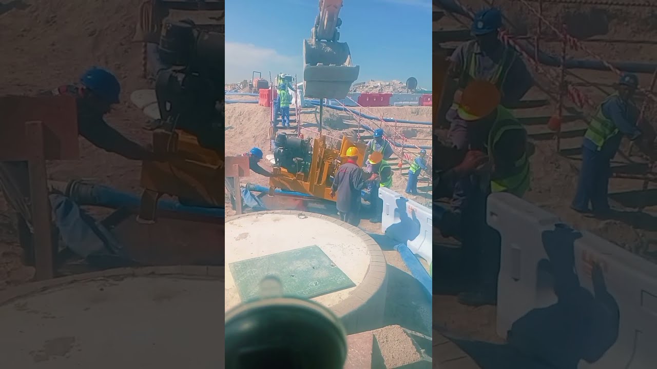 Caterpillar excavator 400PC water pomp shifting full video 🚜#automobile #construction #dubai #cat 