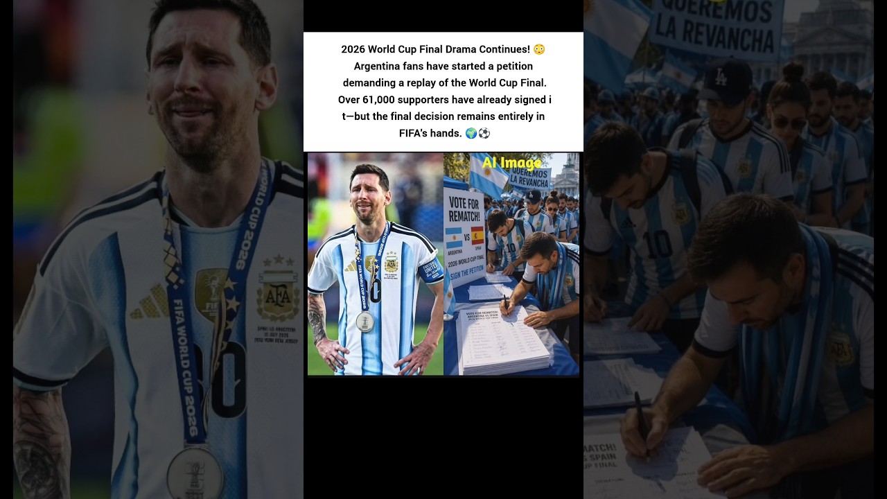 2026 World Cup Final Shock! 😱 Argentina Fans Launch Replay Petition 🇦🇷⚽
