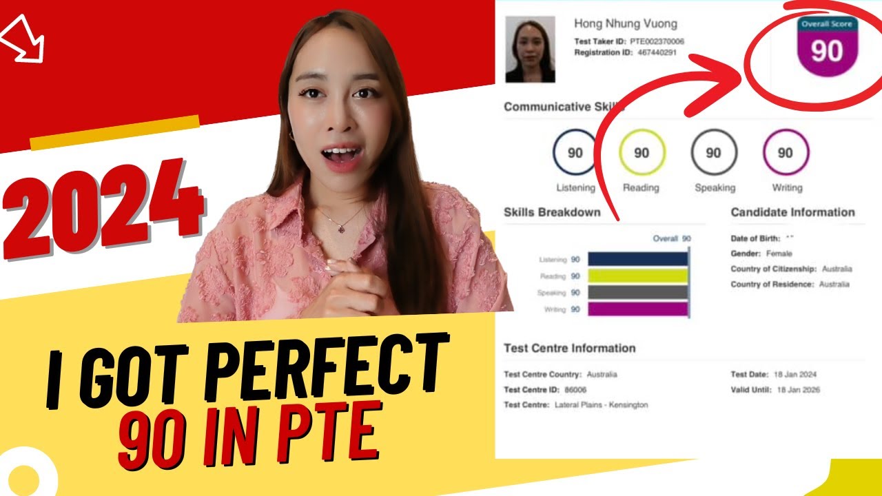 Tips for scoring 90 PTE in 2024 + speaking templates + Andrea headset