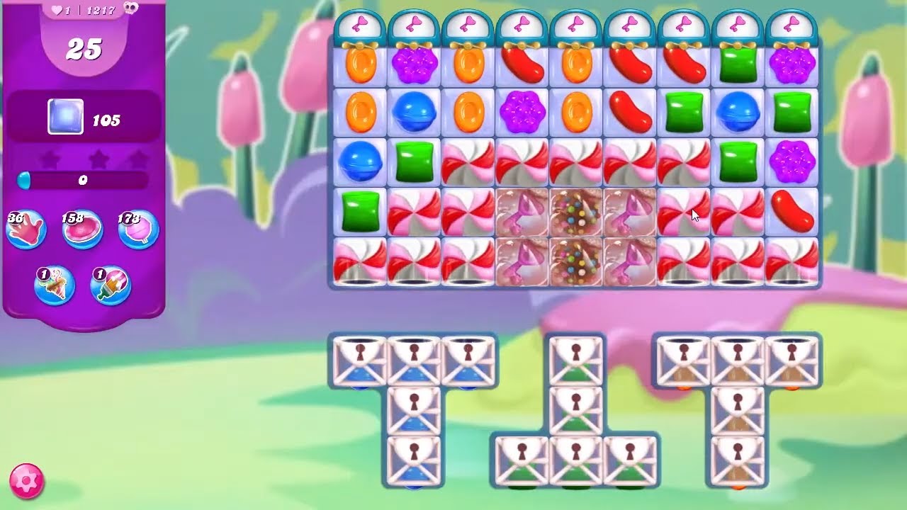 Candy Crush Saga Level 1217 NO BOOSTERS