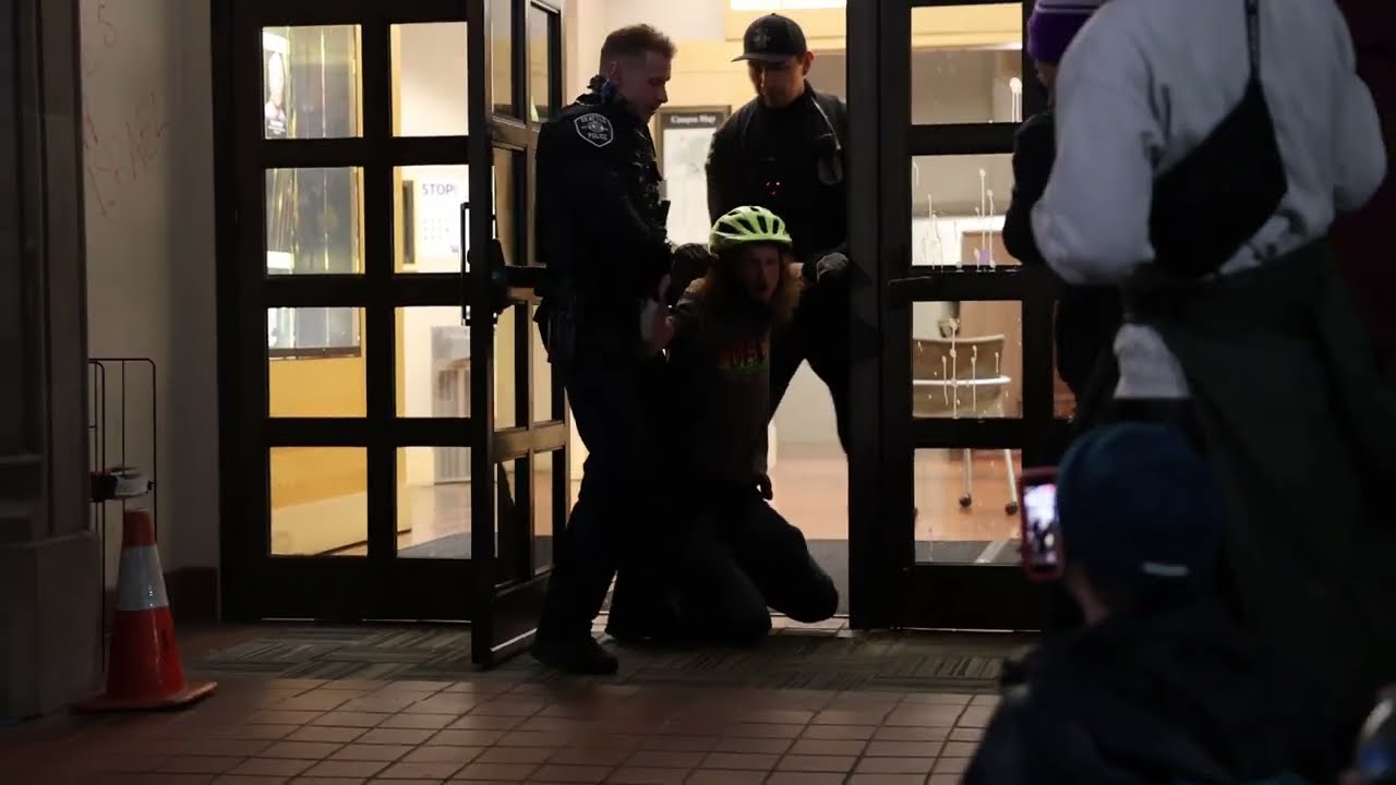 Pro-Palestinian sit-in protester at UW removed from Gerberding Hall by police
