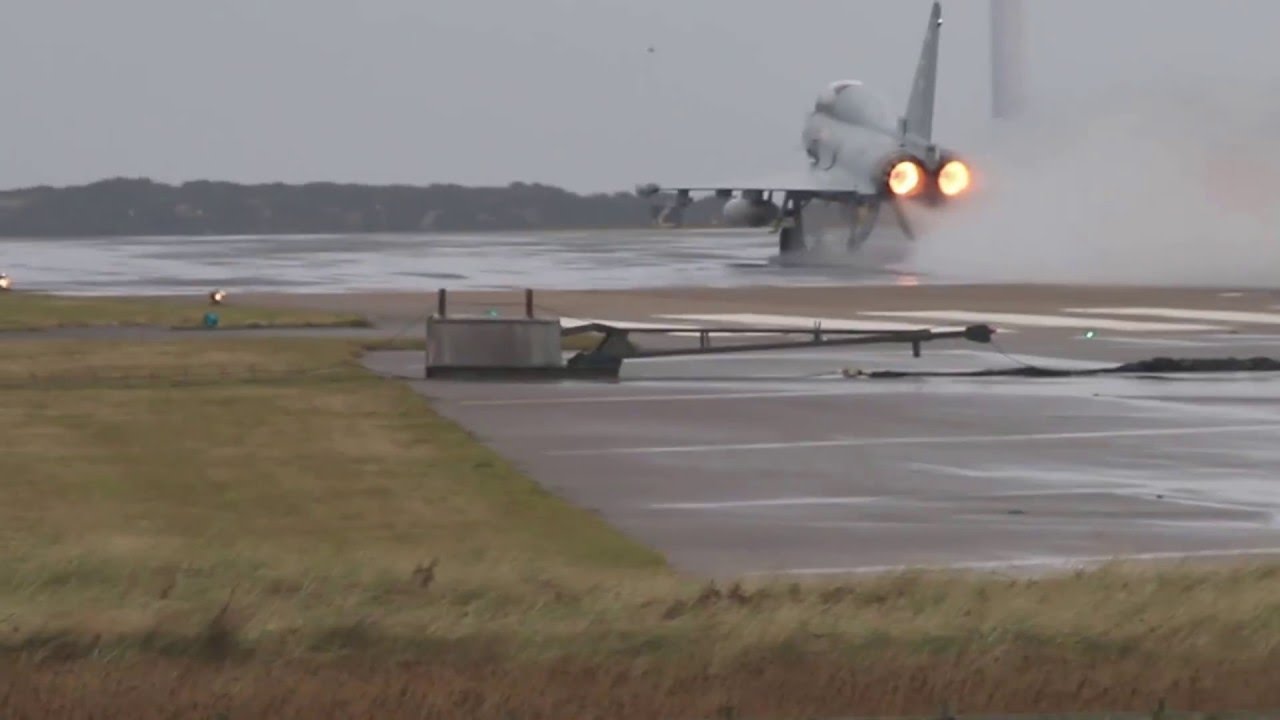 RAF Typhoon Impressive Zoom Take off from RAF Valley