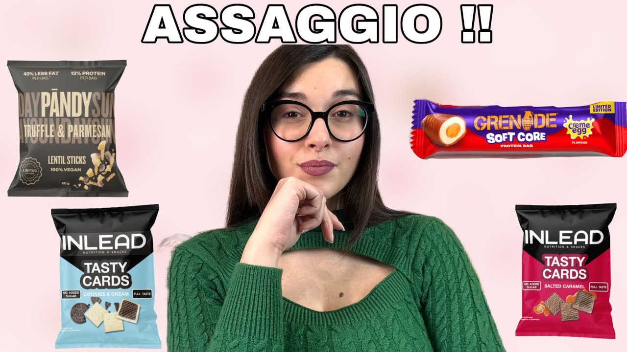 ASSAGGIO CIBO PROTEICO 💪🏻 BISCOTTI , PROTEIN BAR E PATATINE AL TARTUFO 😳 | #food #protein GA 