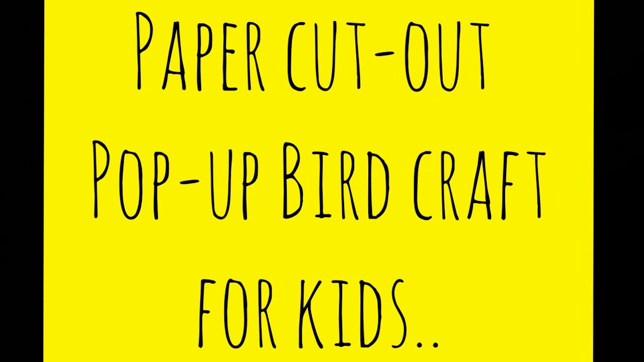 Pop-up Bird Craft (Paper Cut-out) for kids