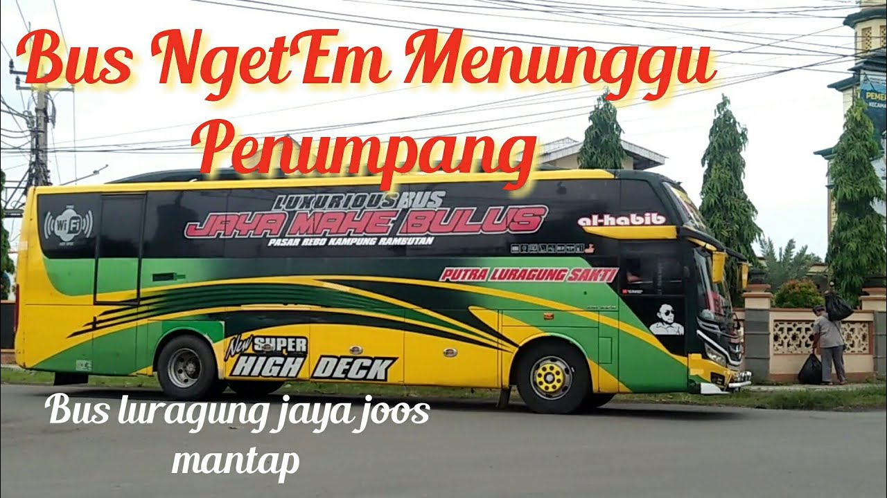 Tempat bus ngetEm menunggu penumpang | Bus luragung jaya