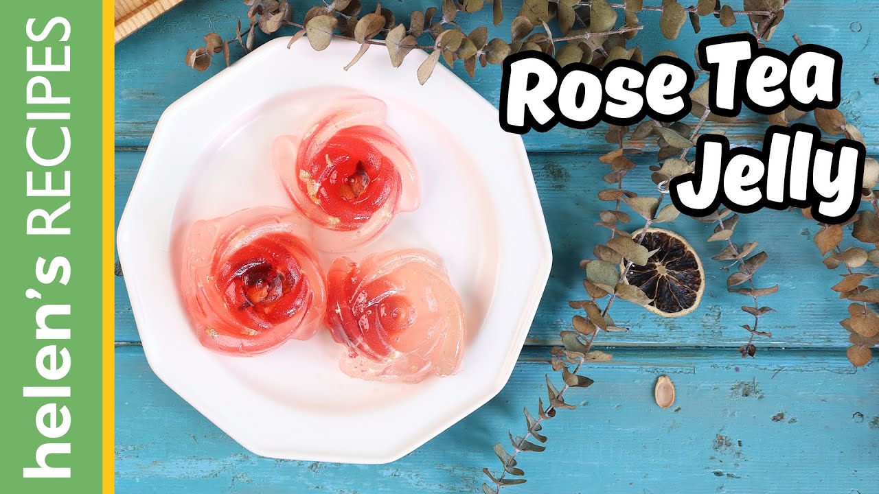Rose Tea & Coconut Jelly - Thạch Tr&agrave; Hoa Hồng | Helen's Recipes