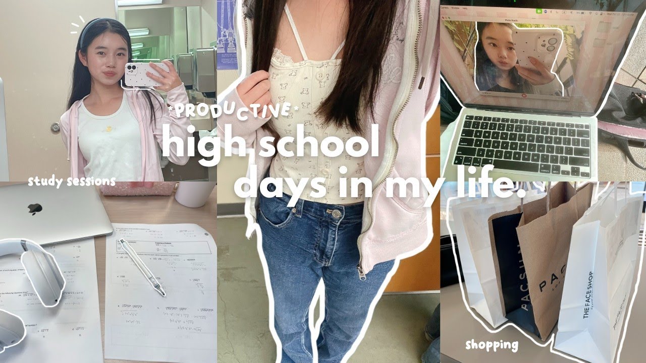 PRODUCTIVE high school diaries 📖 | days in my life, study sessions, shopping with friends