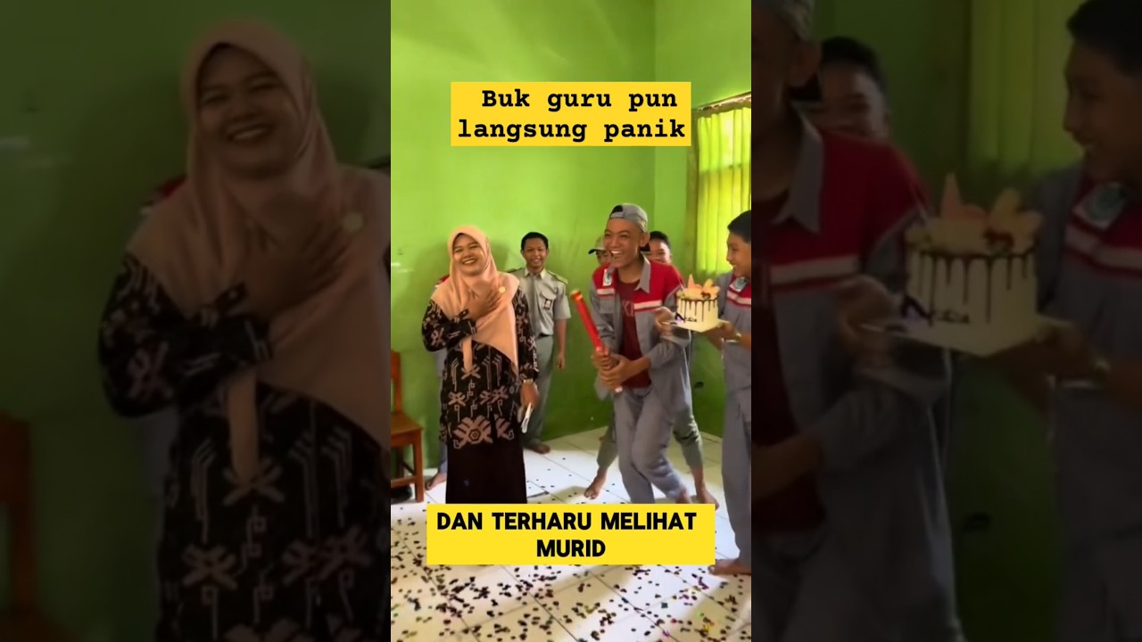 momen haru ketika murid kasih surprise ulang tahun buk guru ‼️#surprise #guru #ulangtahun #momenharu