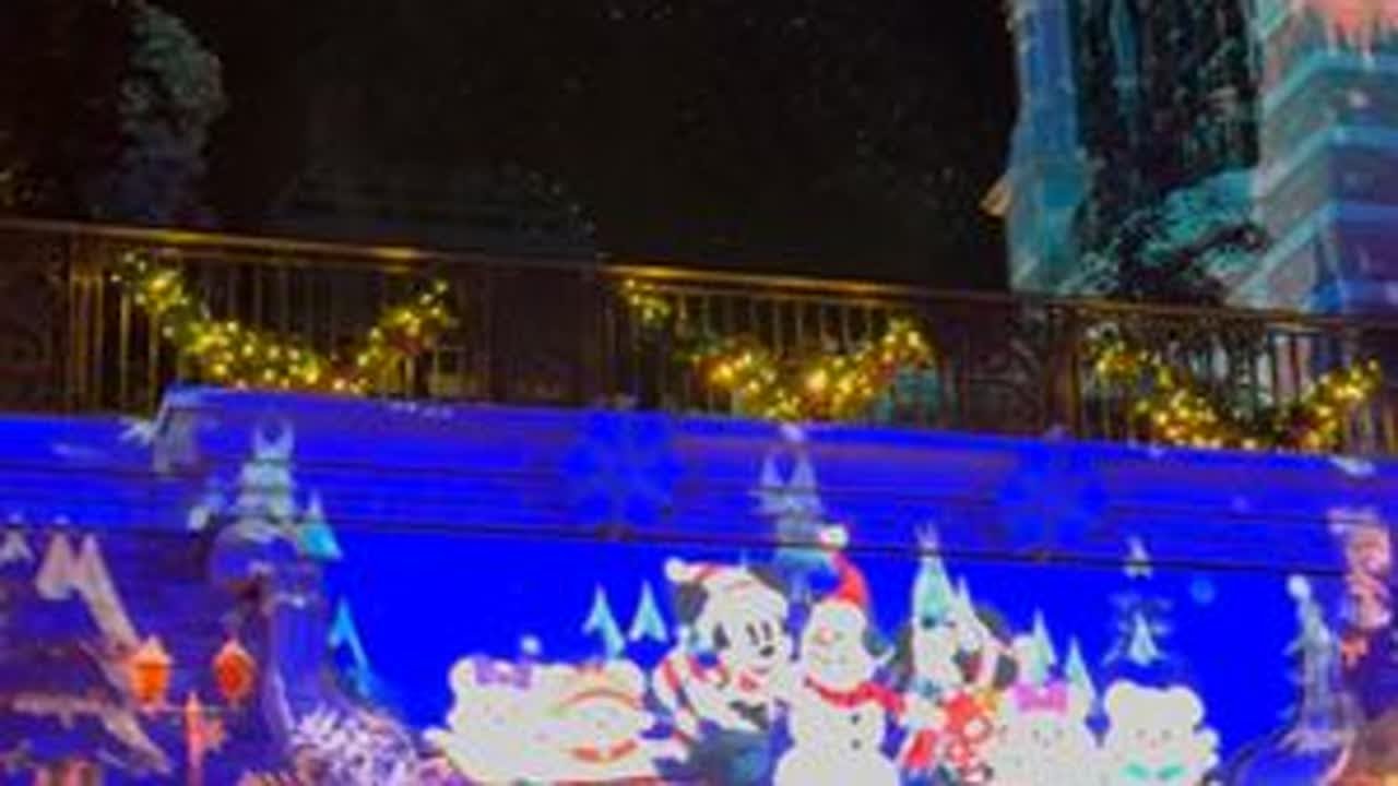 迪士尼冬季最梦幻的时刻 米奇的奇妙飞雪 感动哭了 #迪士尼 #迪士尼度假区 #童话里的冰雪世界找到了 #上海迪士尼 #下雪了