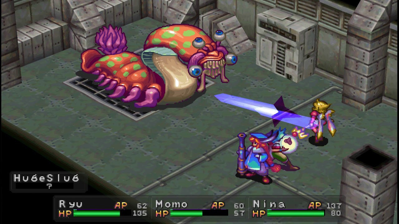 Breath of Fire 3 Huge Slug Momo Nina Defense Formation No Transform