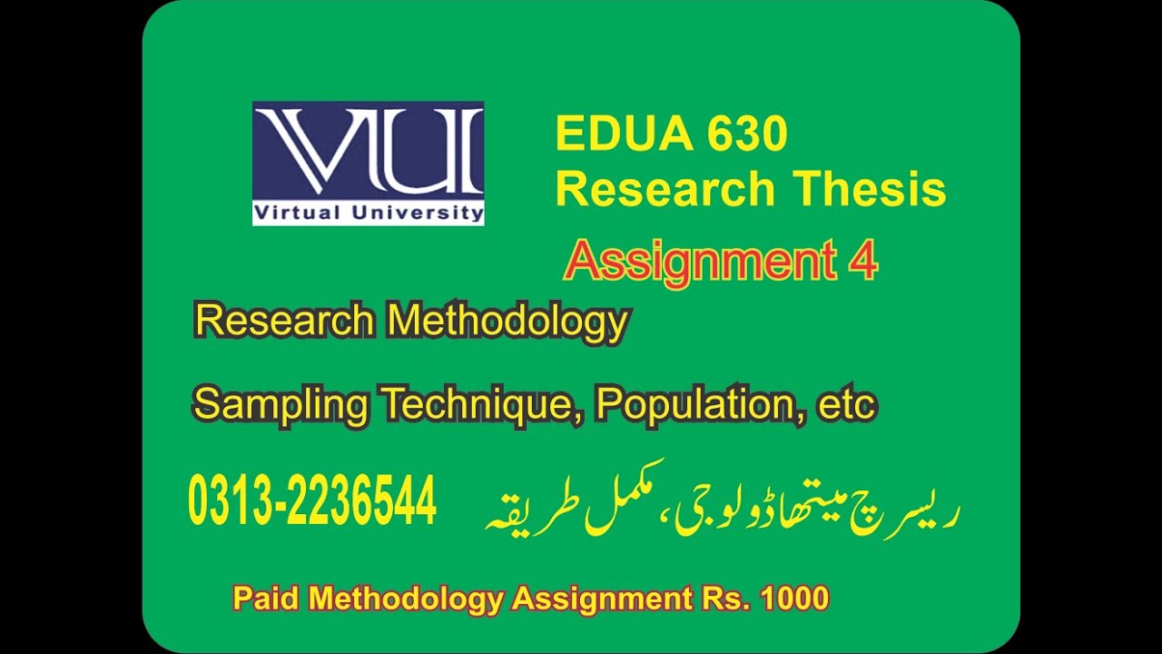 EDUA 630 Assignment 4