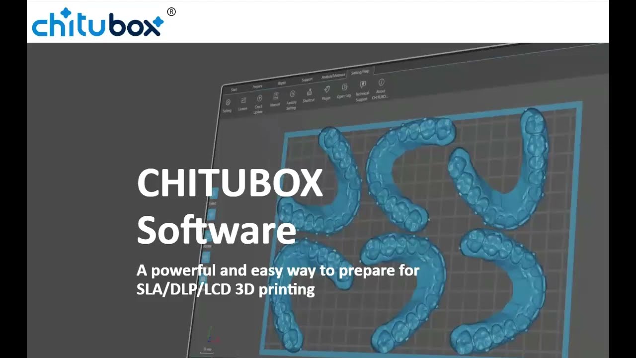 Chitubox - A fast and printer independent slicer for dental models 3d printing file