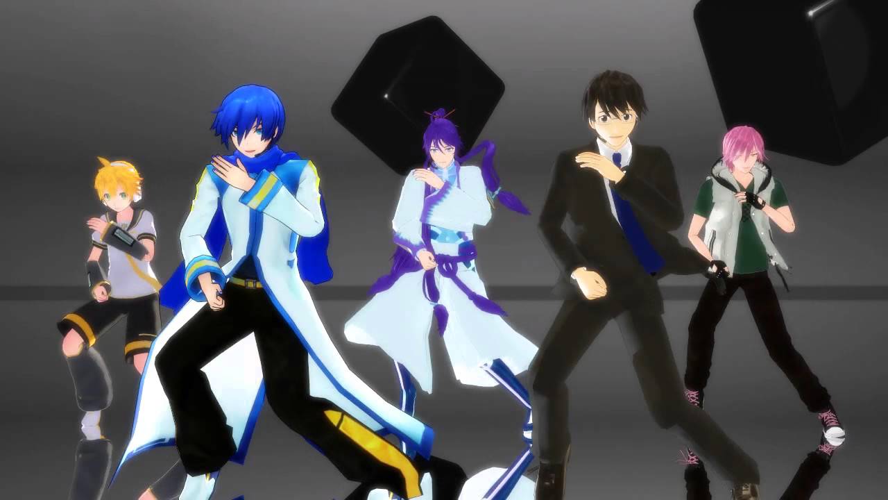 【MMD】一騎当千　KAITO　鏡音レン　神威がくぽ　氷山キヨテル　VY2　2