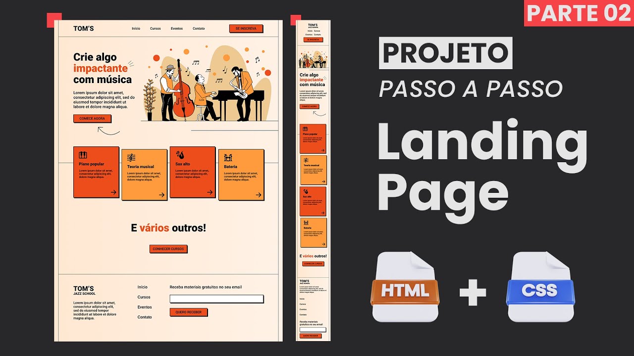 PROJETO: LANDING PAGE apenas com HTML e CSS a partir do FIGMA - PARTE 02 | ONEBITCODE