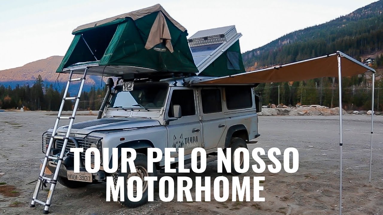 Tour pela nossa casa sobre rodas  I  LAND ROVER DEFENDER MOTORHOME COM TETO MÓVEL