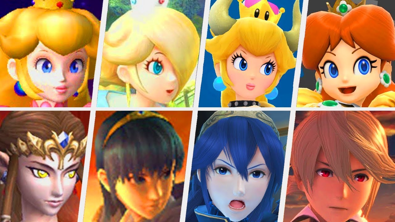 Evolution of Princesses in Super Smash Bros. Games (2001 - 2018)