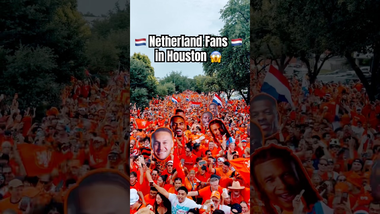 Netherlands Fans TAKE OVER Houston 🇳🇱🔥 World Cup 2026 #worldcup