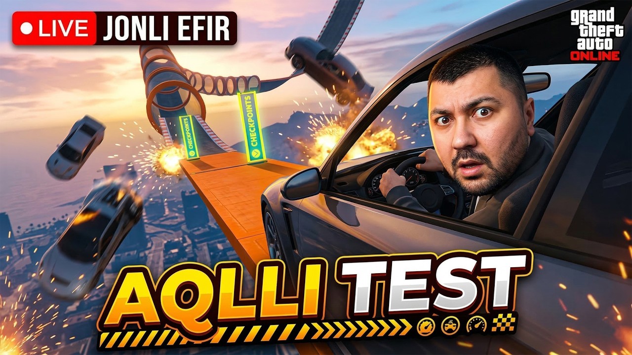 🤯AQLLI SKILL TEST! — GTA 5 (ONLINE) (JONLI EFIR)