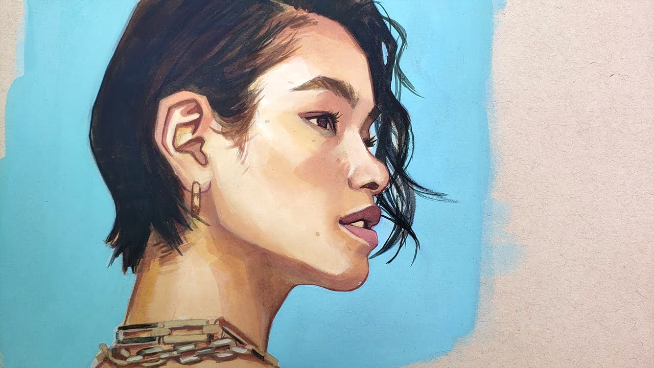 EP 02 | Portrait Drawing & Painting with Gouache | Sketchbook & Chill